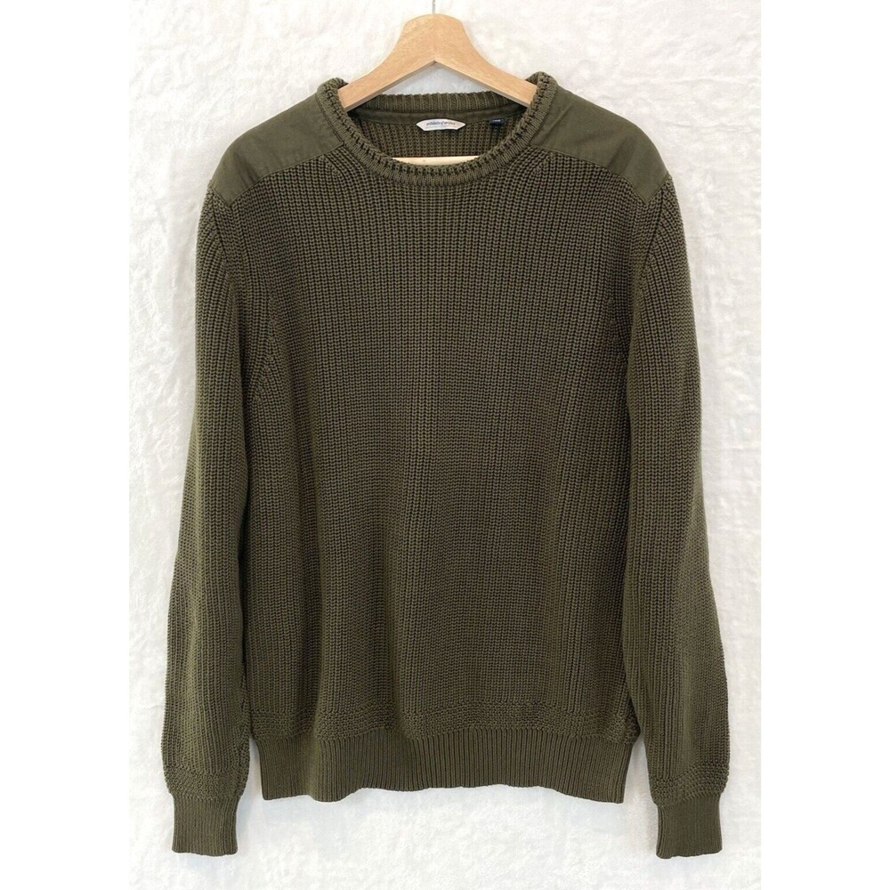 True Measure Of A Man Mens Sweater XL Military Utility Cotton Green